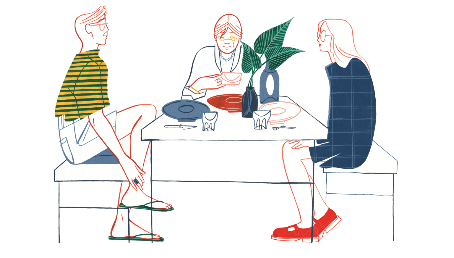 Cafe at DYRSL Illustration