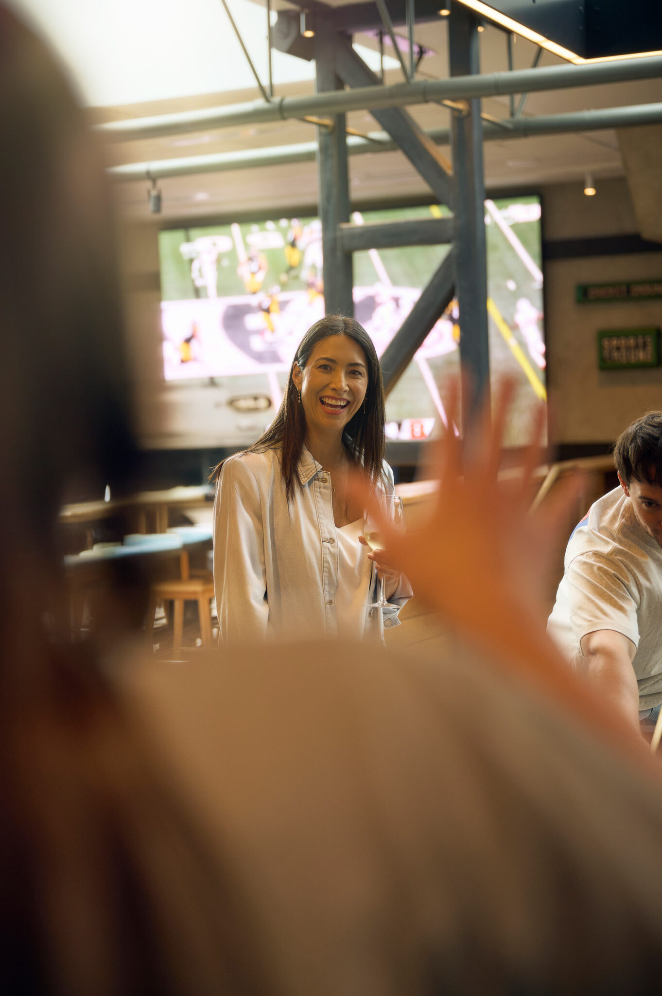 Playing pool at Battery House at DYRSL