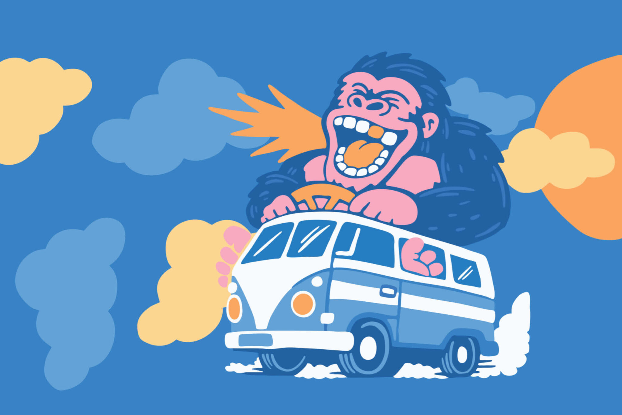 Sydney comedy festival gorilla on a bus