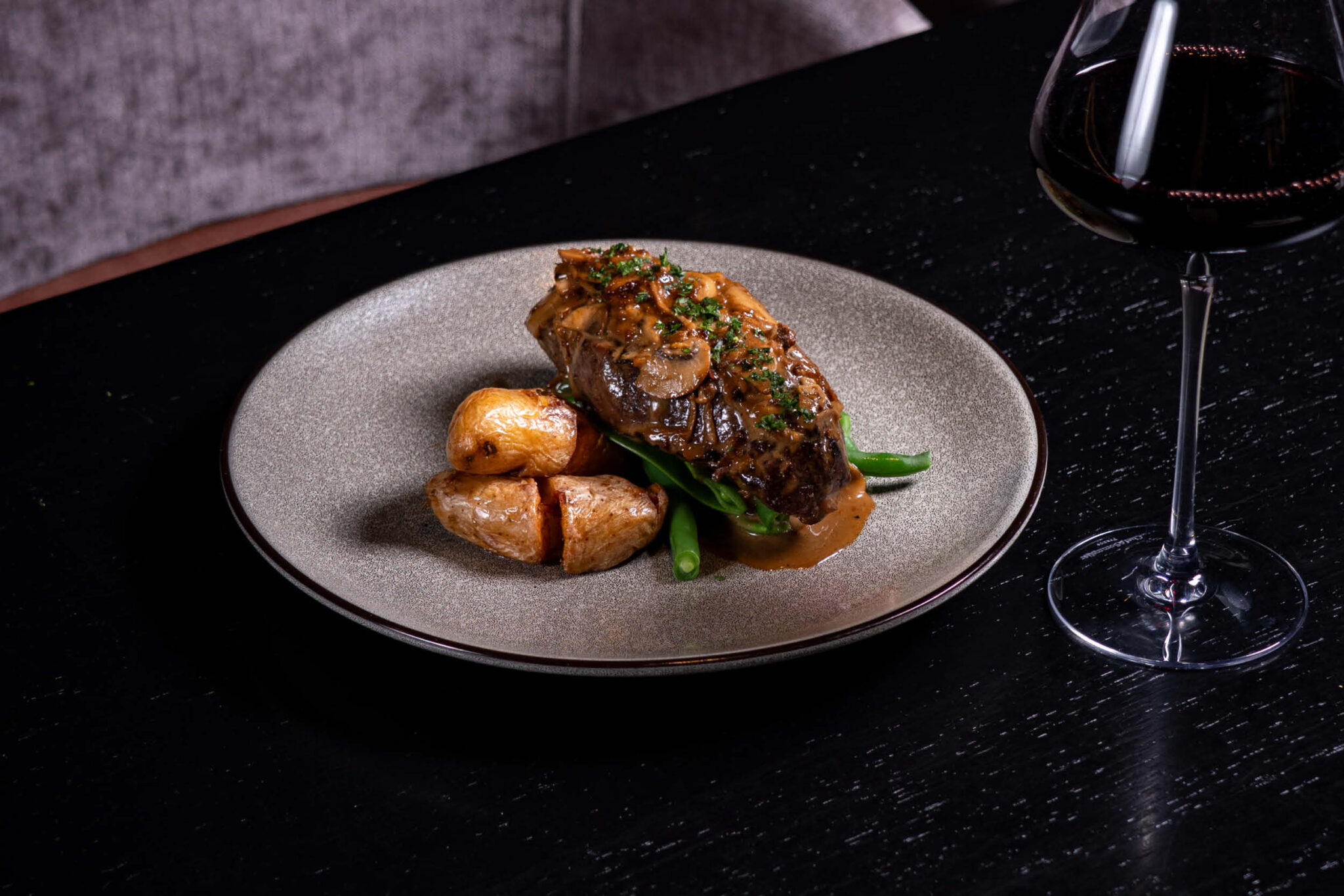 Steak Diane Flambéed Tableside at Flame