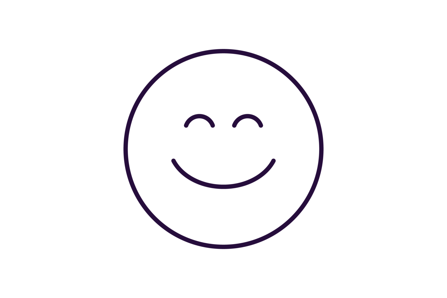 Smiling face on transparent backgound