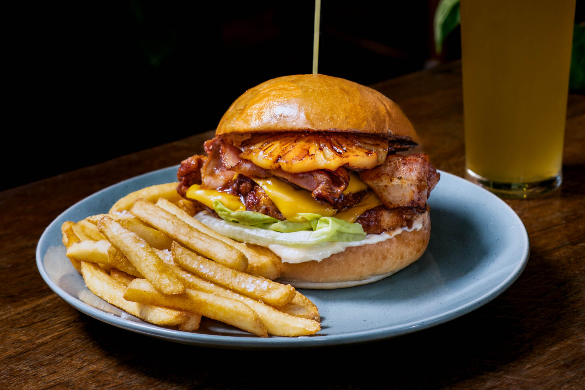 The Huli Huli Burger at Battery House