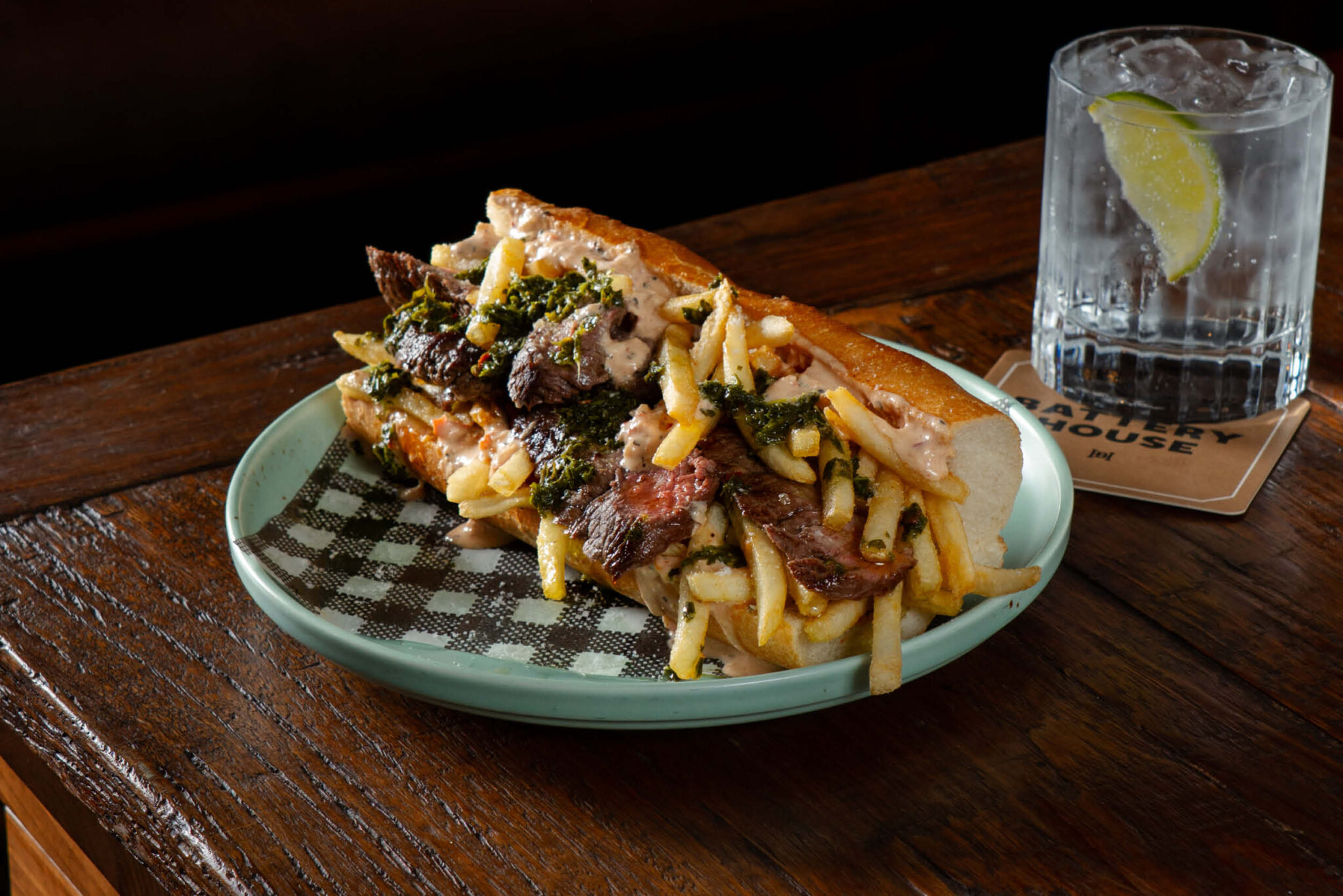 Battery House's Steak Frites Roll