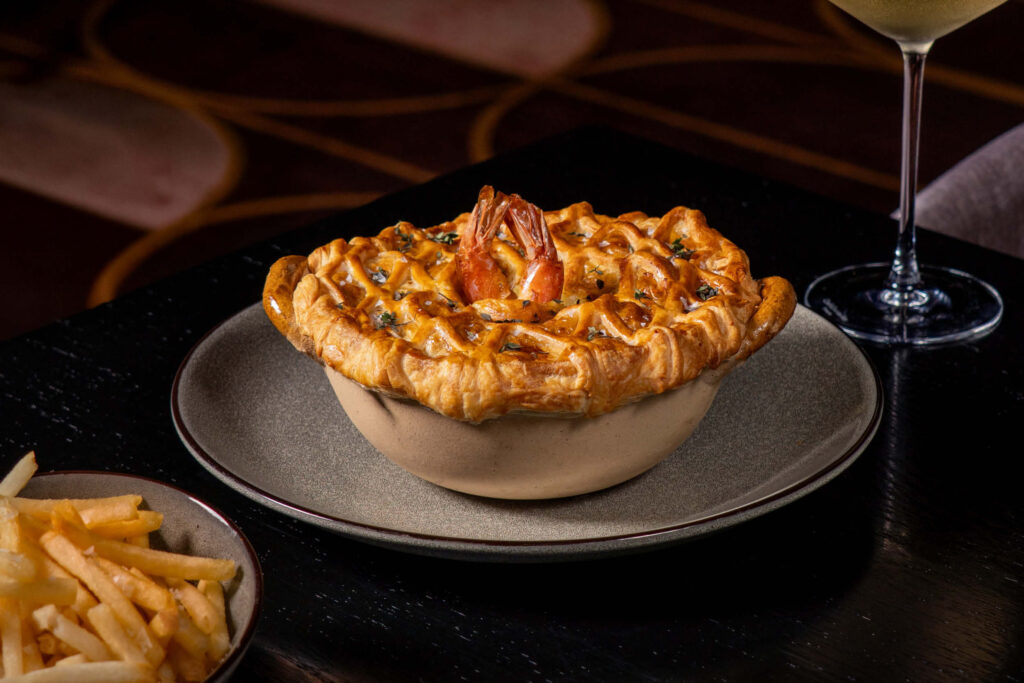 Snapper, Prawn & Scallop Pie.