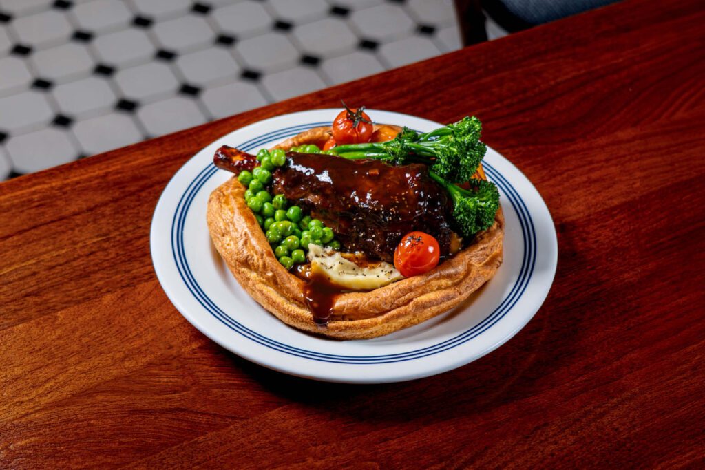 Slow Cooked Lamb Shank.